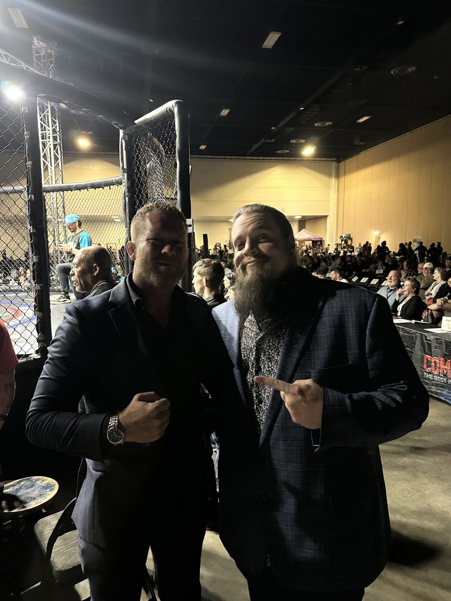 Nathan Waits cageside at a fight night